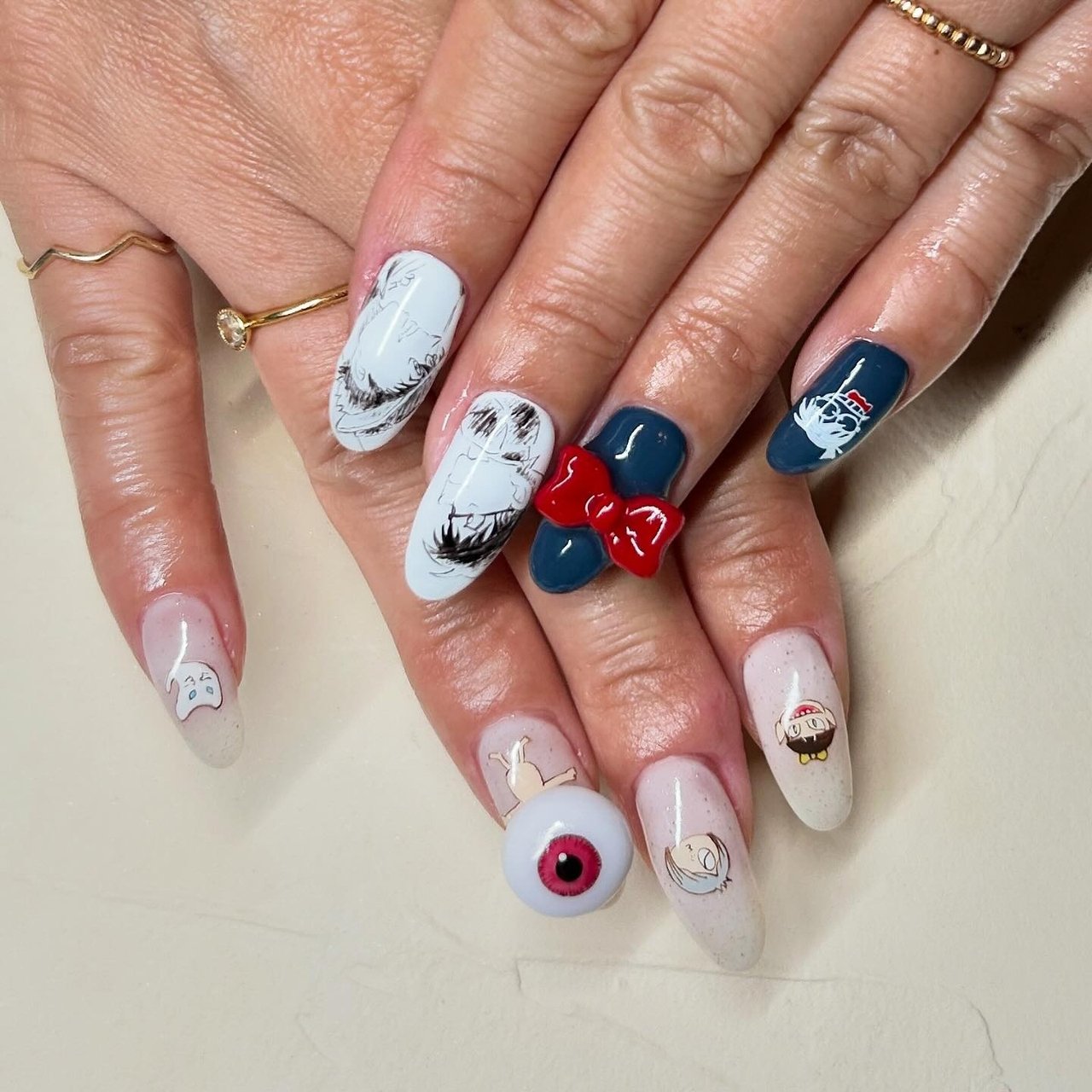 オールシーズン/推し活/ハンド/痛ネイル/ミディアム - NICHI nail