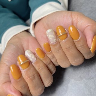秋カラーでオレンジ🧡 
ベージュのヒョウ柄も入れて可愛く仕上げました！


#ヒョウ柄ネイル 
#オレンジネイル #オールシーズン #ハンド #レオパード #リング #ロング #スクエア #ベージュ #オレンジ #ジェルネイル #お客様 #eternite.nail #ネイルブック