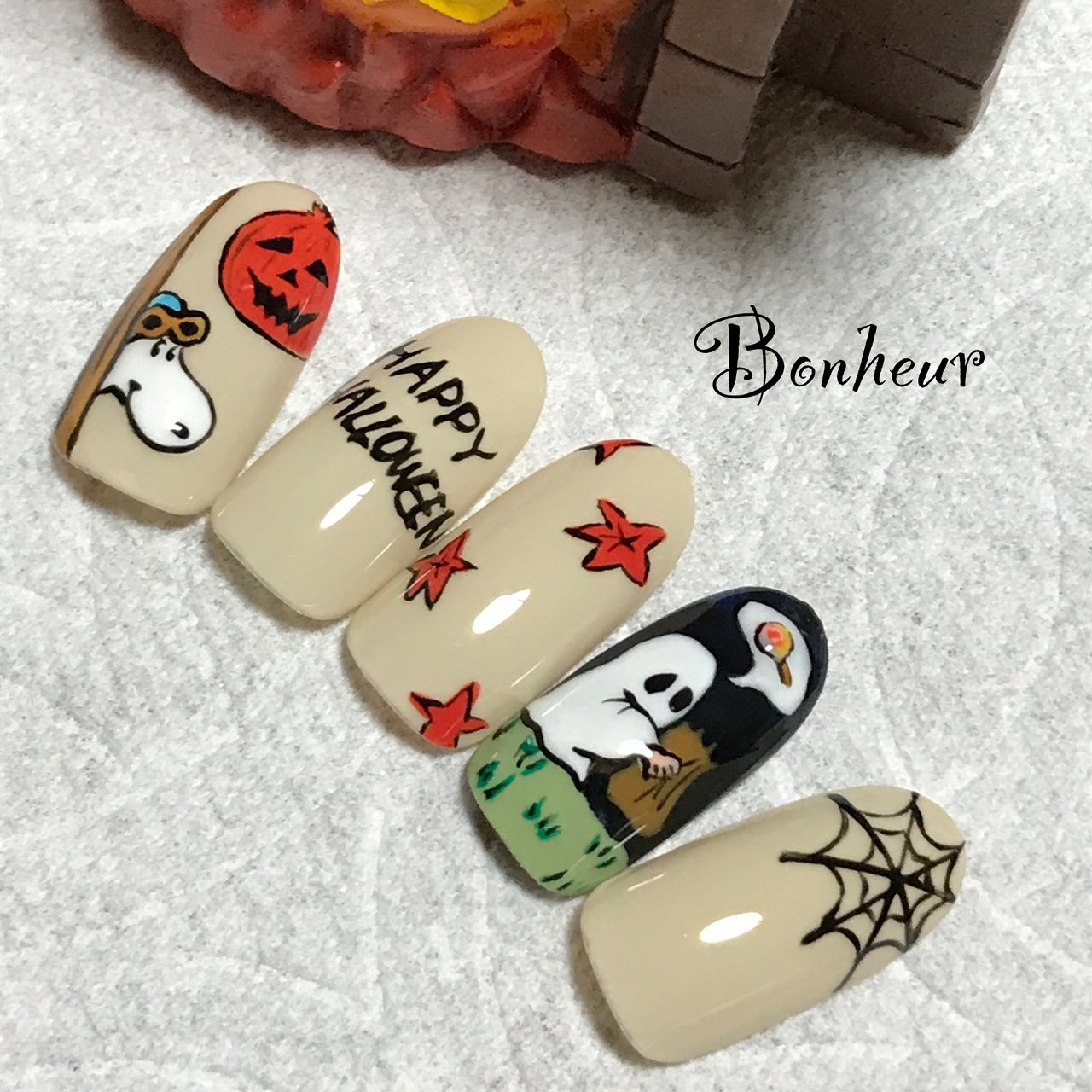 秋 冬 ハロウィン デート ハンド Bonheurのネイルデザイン No ネイルブック