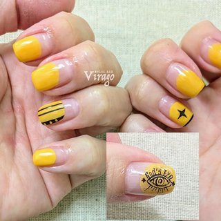 My nail マスタードイエローのバルーンフレンチ
アートはSTARDOMの八神蘭奈選手のコスチューム
をモチーフにした、やがみんネイルです

左親指は膝当てのゴッズアイのロゴ、薬指はブーツ
右薬指はアームカバー
どこをネイルにするか考えるのも楽しみのひとつです😆

https://nailbarvirago.jimdo.com/

#nailbarvirago #大分市ネイルサロン #大分ネイルサロン #nail #ネイルケア #ハンドケア #フットケア #大分市 #わさだタウン近く #プライベートサロン #アラフィフネイリスト #テンション低めのネイリスト #ジェルネイル #爪が薄くならない #リクライニングソファ #大分市上宗方 #上宗方 #推し活 #STARDOM #オールシーズン #旅行 #ライブ #推し活 #ハンド #変形フレンチ #痛ネイル #ストライプ #ミディアム #スクエア #クリア #イエロー #ブラック #ジェルネイル #セルフネイル #nail_bar_virago #ネイルブック