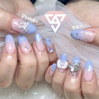 マグネット 蝶々 眩 ハート ネイルチップ ブライダル 韓国 ワンホンネイル 