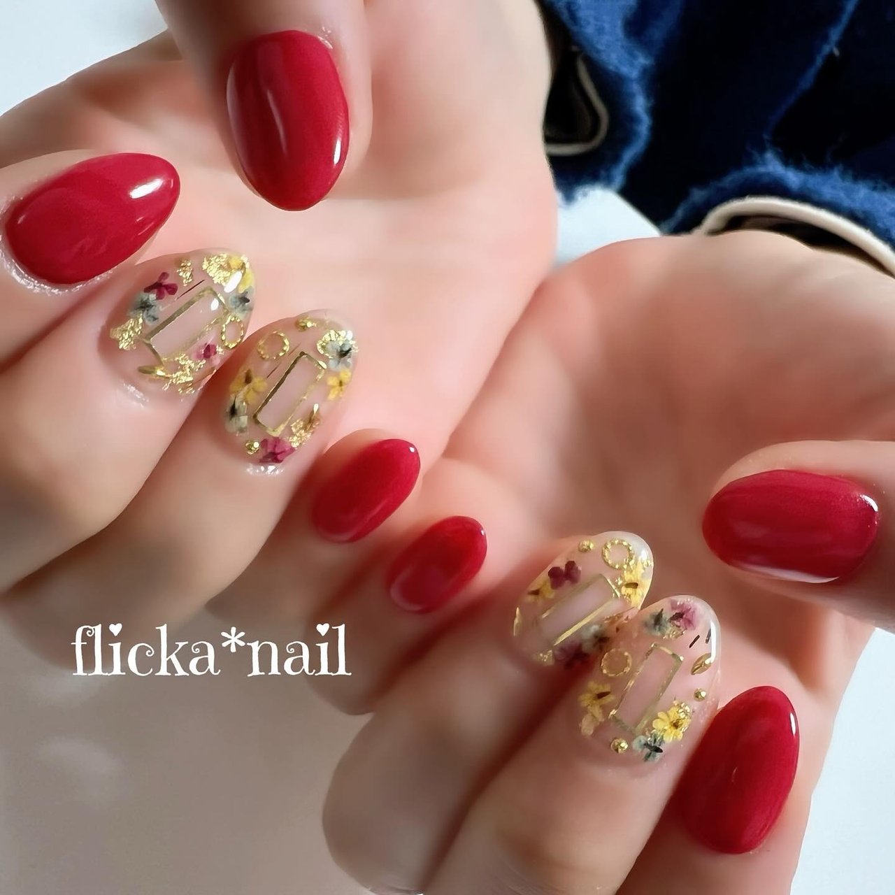 オールシーズン/オフィス/デート/女子会/ハンド - flicka＊nail