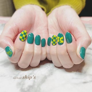 お客様ネイル 
推し活ネイル！

ありがとうございました

 #お客様ネイル #推し活
#市松模様
 #推しカラーネイル 
 #仙台 #仙台市泉区
 #泉中央ネイルサロン 
 #ネイルアート #ネイルデザイン
 #ジェルネイル #nail
 #カルジェル #パラジェル
 #agehagel #推し活 #ハンド #チェック #イエロー #グリーン #ジェルネイル #お客様 #ship’s♡ #ネイルブック