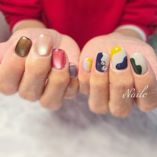 . 個性派アシメネイル💗
.
#アシメネイル
#個性派ネイル
#ニュアンスネイル
#冬色ネイル
#マグネットネイル
#カラフルネイル
#ジェルネイル
#ネイルデザイン
.
#千歳市ネイルサロン
#プライベートネイルサロン
#Nailo#ネイロ
#北海道ネイルサロン
#千歳ネイルサロン
#千歳#恵庭#苫小牧 #秋 #冬 #女子会 #ハンド #ニュアンス #マグネット #ショート #スクエア #イエロー #ネイビー #カラフル #ジェルネイル #お客様 #nailsalon_nailo #ネイルブック