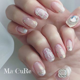 ネイルチップ　オーダー　受付！　 ラメ　ベージュ　ハート　ネイル ハートネイル(ベージュ) ネイルチップ（つけ爪） CHELSEA-nail