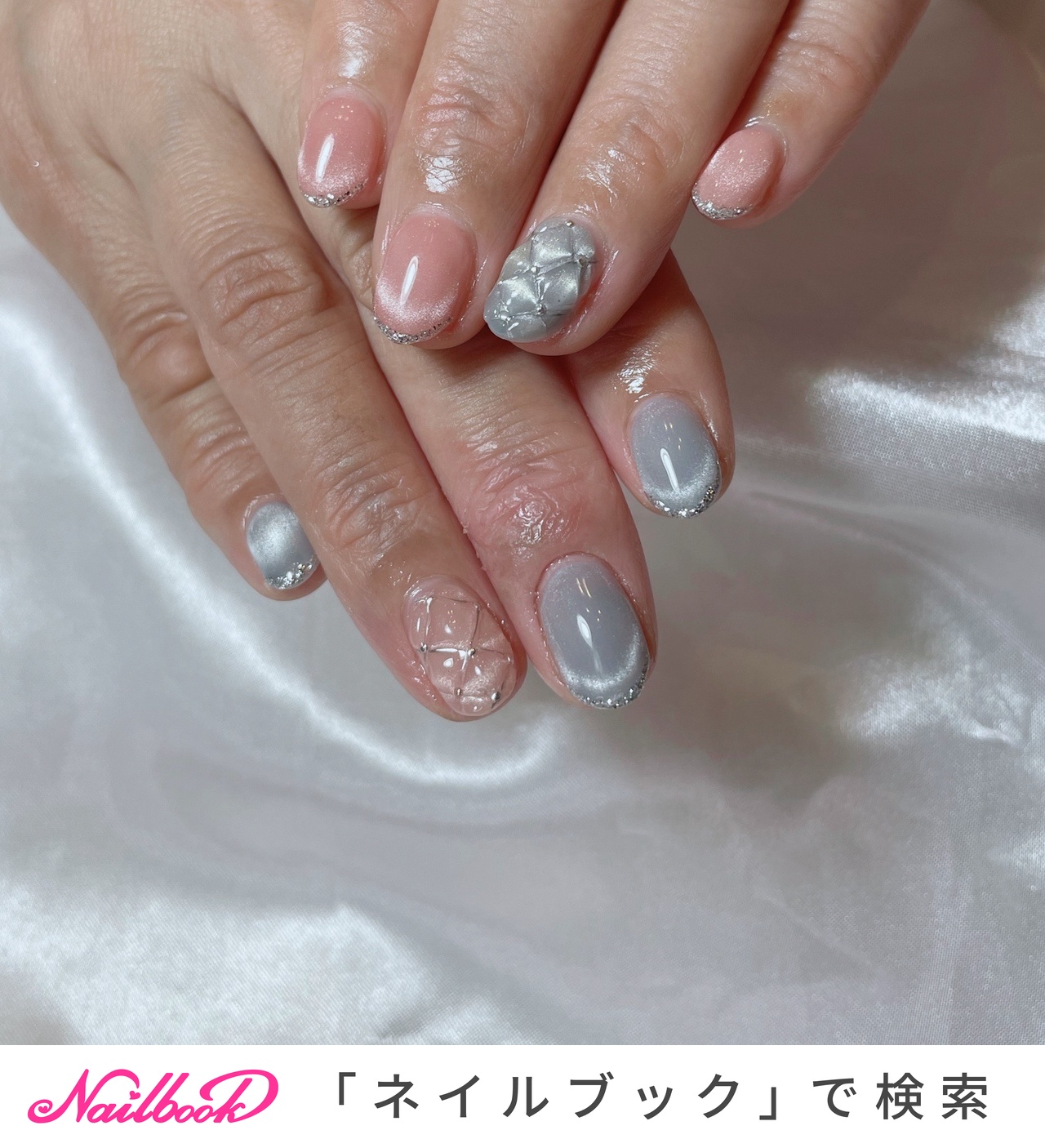 ネイルデザイン 7月osデザイン🫶🏼💙🩵 @onnail.2020 goldは @dwme_2024 新色の