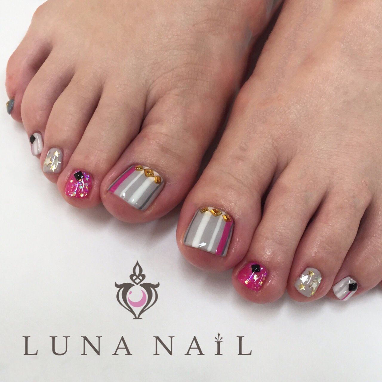 夏 秋 旅行 スポーツ フット Luna Nail のネイルデザイン No ネイルブック