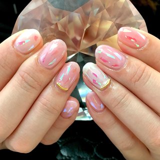 オーロラシートのネイルデザイン ネイルブック