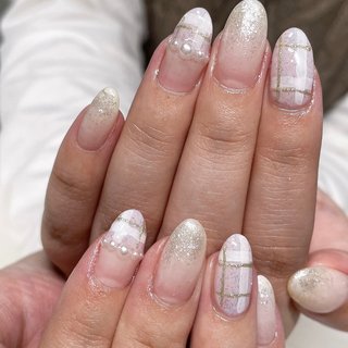 フレンチネイル(フレンチ)/白グラデーションのネイルデザイン｜ネイル