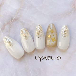 雪の結晶(スノー)/＃ラメグラデのネイルデザイン｜ネイルブック