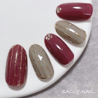 2025年】新着順｜ミラーネイル(ミラー)/ワインレッドのネイルデザイン