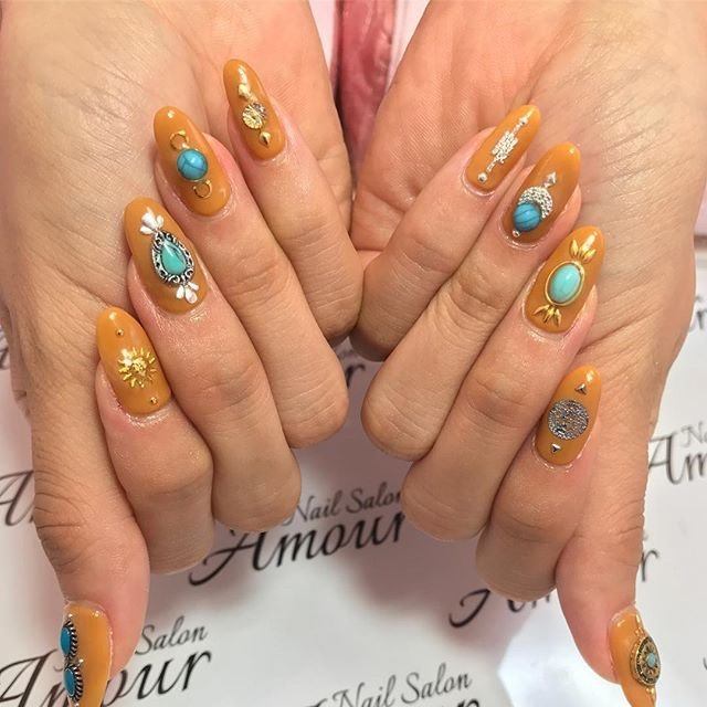 秋 ライブ パーティー 女子会 ハンド Nailsalon Amourのネイルデザイン No ネイルブック