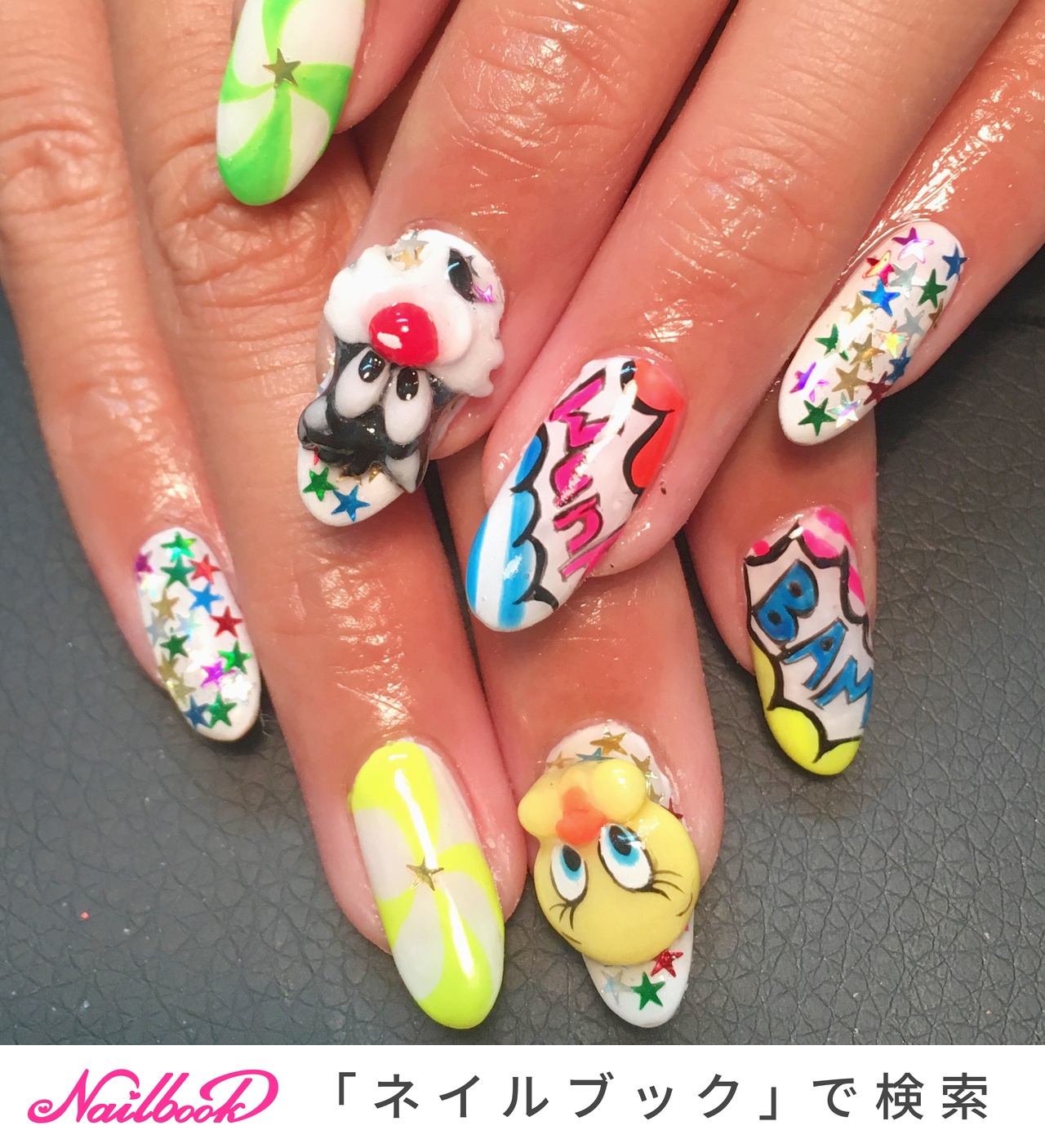 夏 旅行 ハロウィン ハンド キャラクター Nailartist017のネイルデザイン No ネイルブック