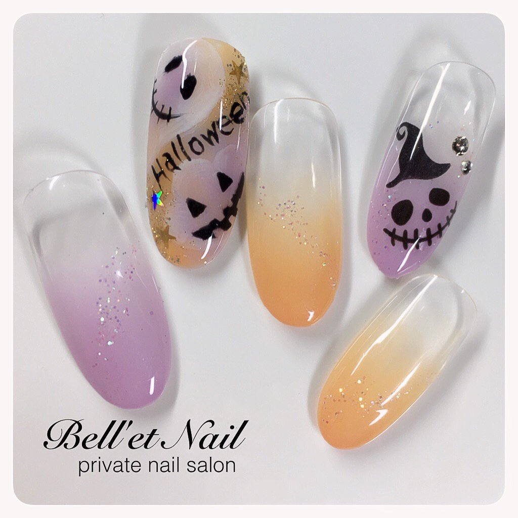 ハロウィン パーティー 女子会 ハンド グラデーション Bell Et Nail ネイリストayacoのネイルデザイン No ネイルブック