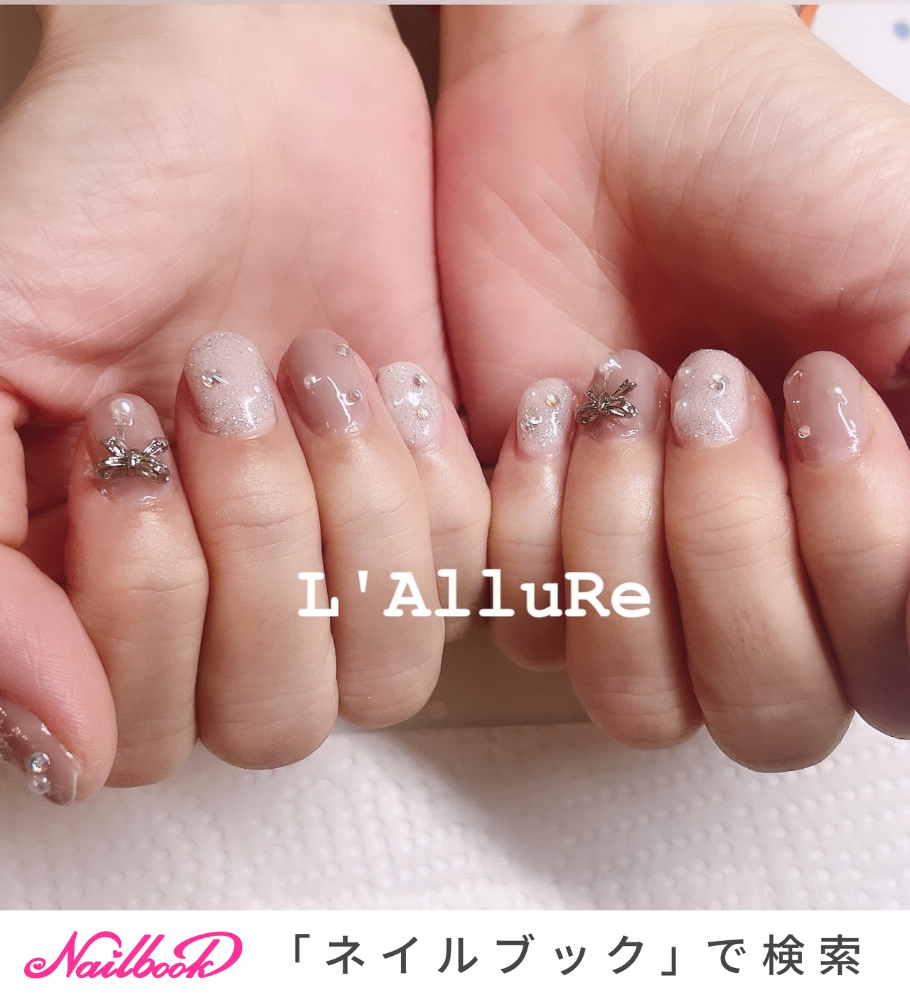 上品エレガントネイルのネイルデザイン｜ネイルブック
