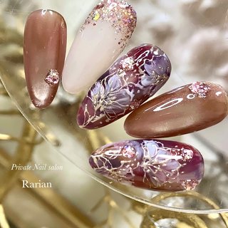 人気順｜押し花(ドライフラワー)/#‪newnailのネイルデザイン｜ネイルブック‬