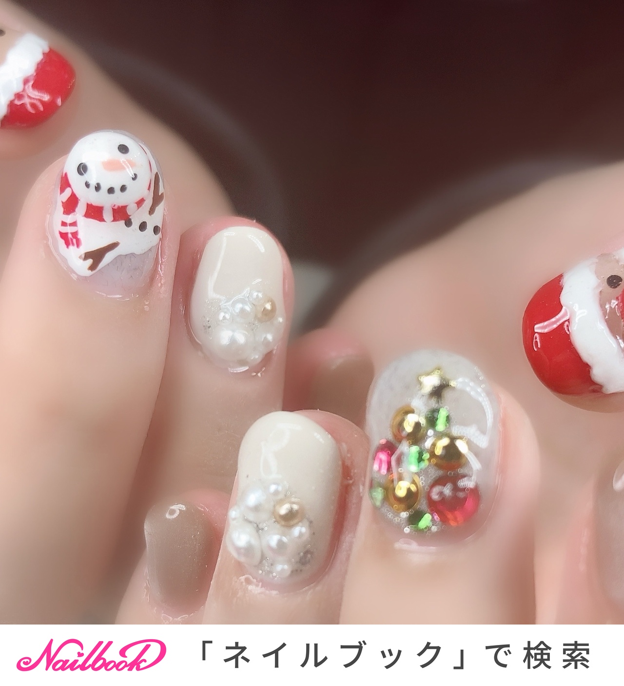 雪解け雪だるまのネイルデザイン｜ネイルブック