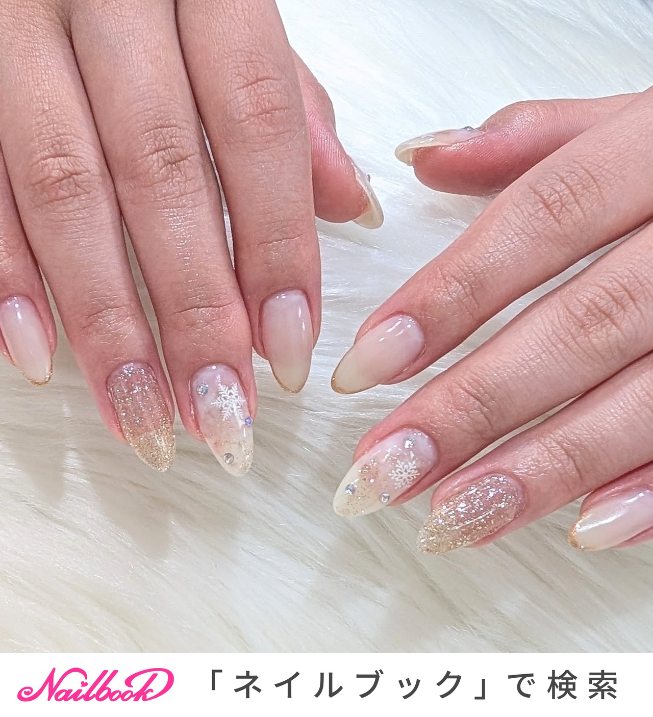 冬/ハンド/フラッシュ/雪の結晶/大人 - 苫小牧ネイルサロン bibinail MIHOのネイルデザイン[No.9194093]｜ネイルブック