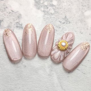 ネイルチップ ぷっくりフラワー マグネット ラメ ゴールド ネイルチップ ぷっくりフラワー マグネット ラメ ゴールド ネイル