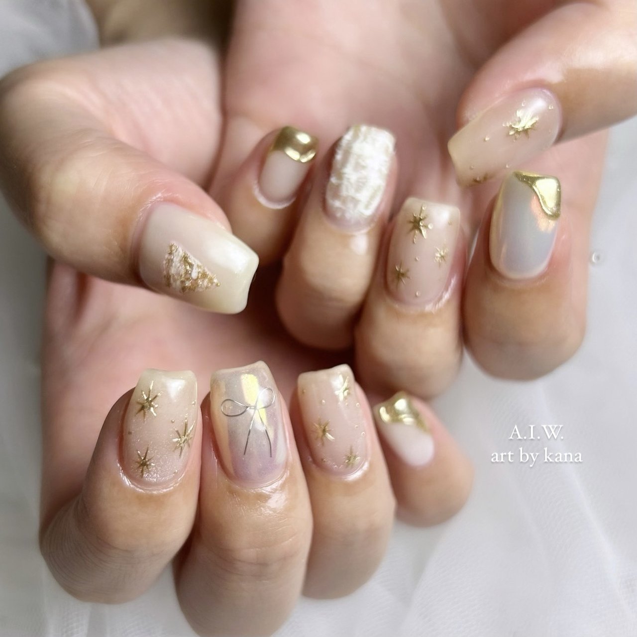 手が綺麗に見えるネイル/冬/クリスマス/ハンド/ラメ - 後藤カナ 