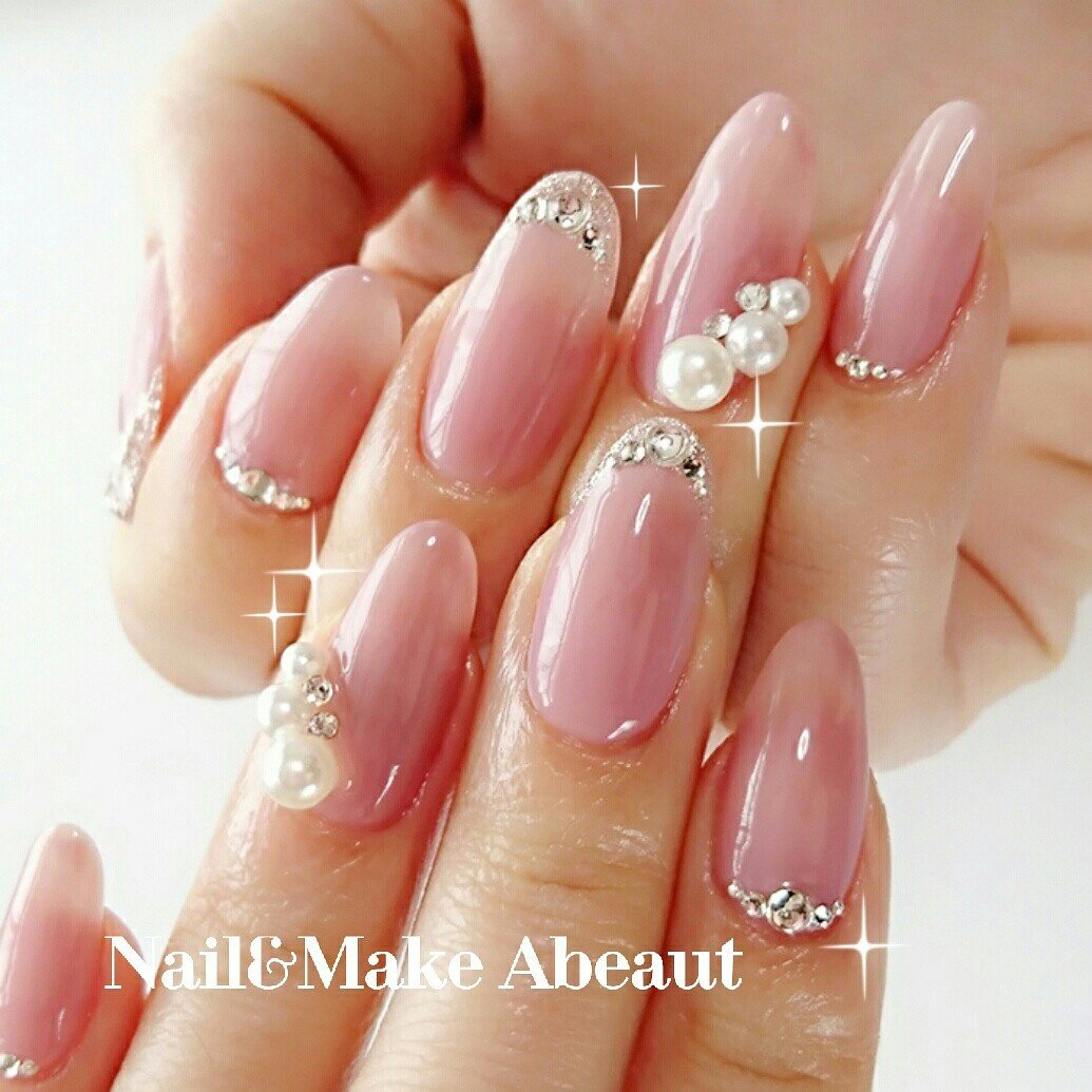 オールシーズン ブライダル パーティー 女子会 ハンド Nail Makeabeaut ｱﾋﾞｭｰﾄ のネイルデザイン No 2556195 ネイルブック