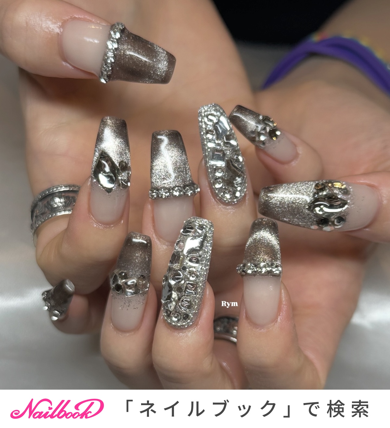 ネイルパーツ Yumi.yu ハンド/ビジュー/マグネット/ロング/ジェルネイル - nail salon