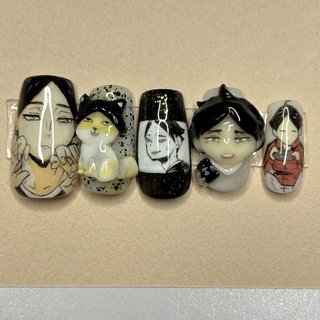 最近作ったハイキューの痛ネイル #痛ネイル #ハイキュー
#日向翔陽 #赤葦京治 #宮侑 #孤爪研磨 #及川徹 #角名倫太郎 
ticktokで制作過程載せてます
@ru_te_32 #てる #ネイルブック