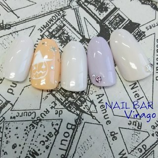 おとなしめカラーのハロウィンネイル🎃 オフィスにもいかがでしょうか？
・
https://nailbarvirago.jimdo.com/
・
#nailbarvirago #大分市ネイルサロン #大分ネイルサロン #ネイル #ネイルケア #ハンドケア #ワンカラー #パステルハロウィン #ハロウィンネイル #オフィスネイル #大人ネイル #シニアネイル #お客様ネイル #大分 #70代のお客様 も #40代ネイリスト #ジェルネイル #自爪を削らない #パラジェル #vetro #プリジェル #ノンサンデイング #リクライニングソファ #大人女性ネイル #ネイルブック公式サロン #巻き爪 #巻き爪補正 #ぺディグラス #秋 #オフィス #デート #女子会 #ハンド #シンプル #ワンカラー #大人 #ミディアム #オレンジ #パープル #パステル #ジェルネイル #ネイルチップ #nail_bar_virago #ネイルブック