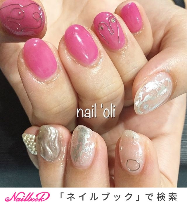 オールシーズン 女子会 ハンド ワンカラー シースルー Nail Oliのネイルデザイン No ネイルブック