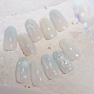 ハンド/ネイルチップ/＃雪だるまのネイルデザイン｜ネイルブック