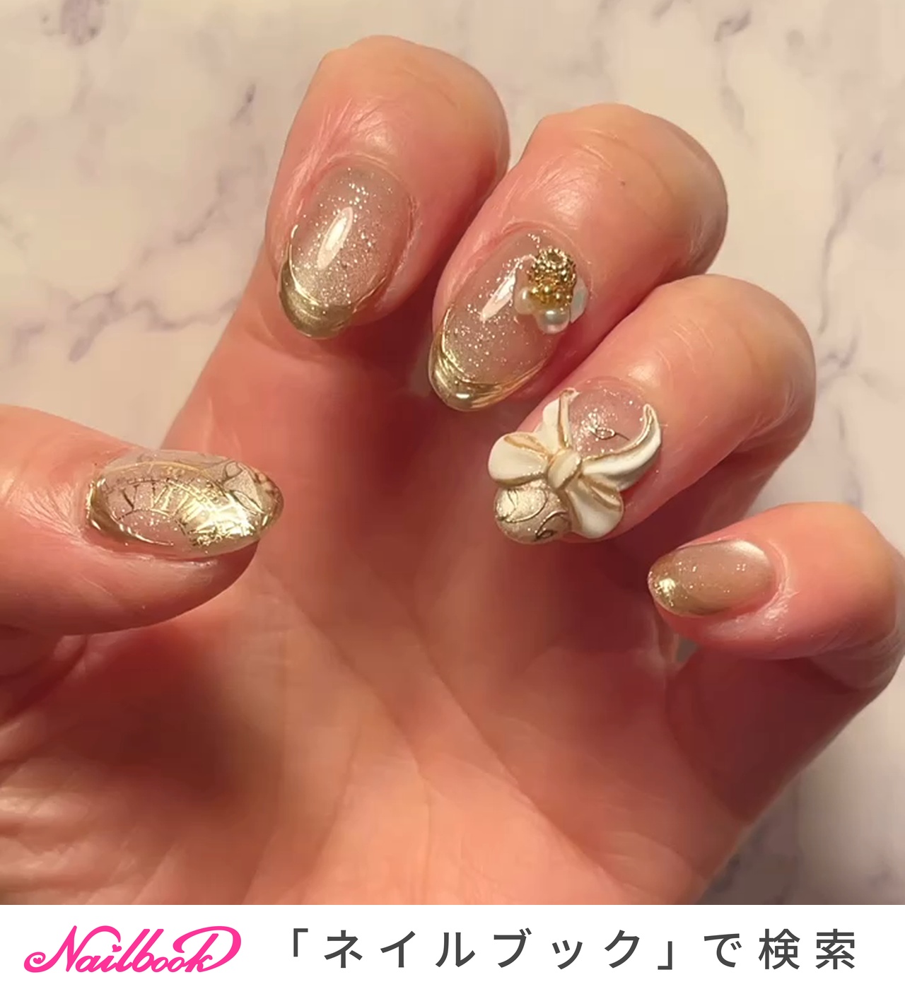 シルバー/セルフネイル/dior******************************の