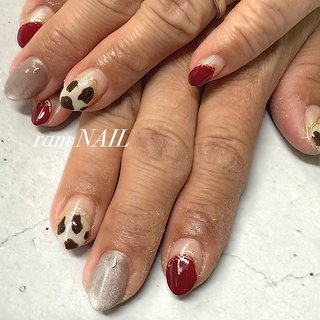 牛柄ネイルのネイルデザイン｜ネイルブック