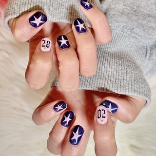 28】ネイルチップオーダー/韓国/ニュアンス/リボン/マグネット/y2k/星