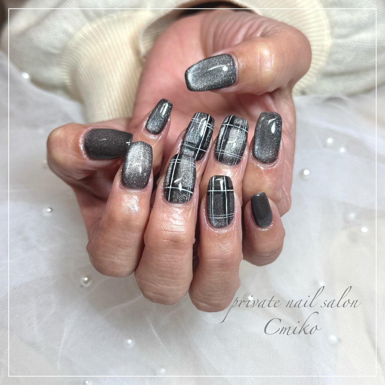 秋/冬/オールシーズン/ハンド/チェック - MIKOTOのネイルデザイン[No