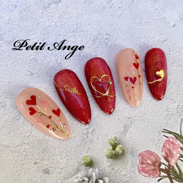 バレンタインデザイン ネイルチップ 組み合わせ自由 2000円〜 バレンタインデザイン ネイルチップ 組み合わせ自由 2000円