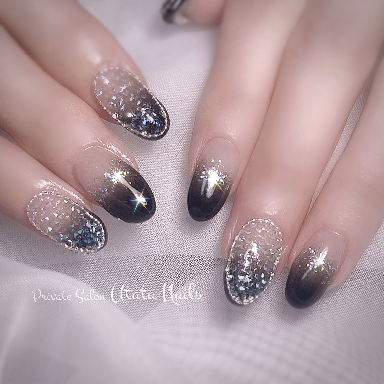 秋/冬/オールシーズン/グラデーション/チェーン - utata_nailのネイル