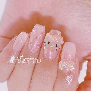 キティちゃんデザイン ネイルチップ 10個セット キティちゃんデザイン ネイルチップ 10個セット