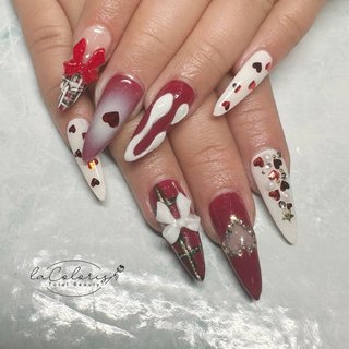 おすすめ順｜ボルドー/#くりぬきハートのネイルデザイン｜ネイルブック