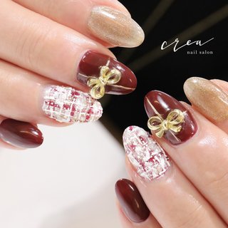 ネイル ネイルチップオーダー ツイードネイル 冬ネイル ハート 春 夏 リボン ネイル ネイルチップオーダー ツイードネイル 冬ネイル ハート