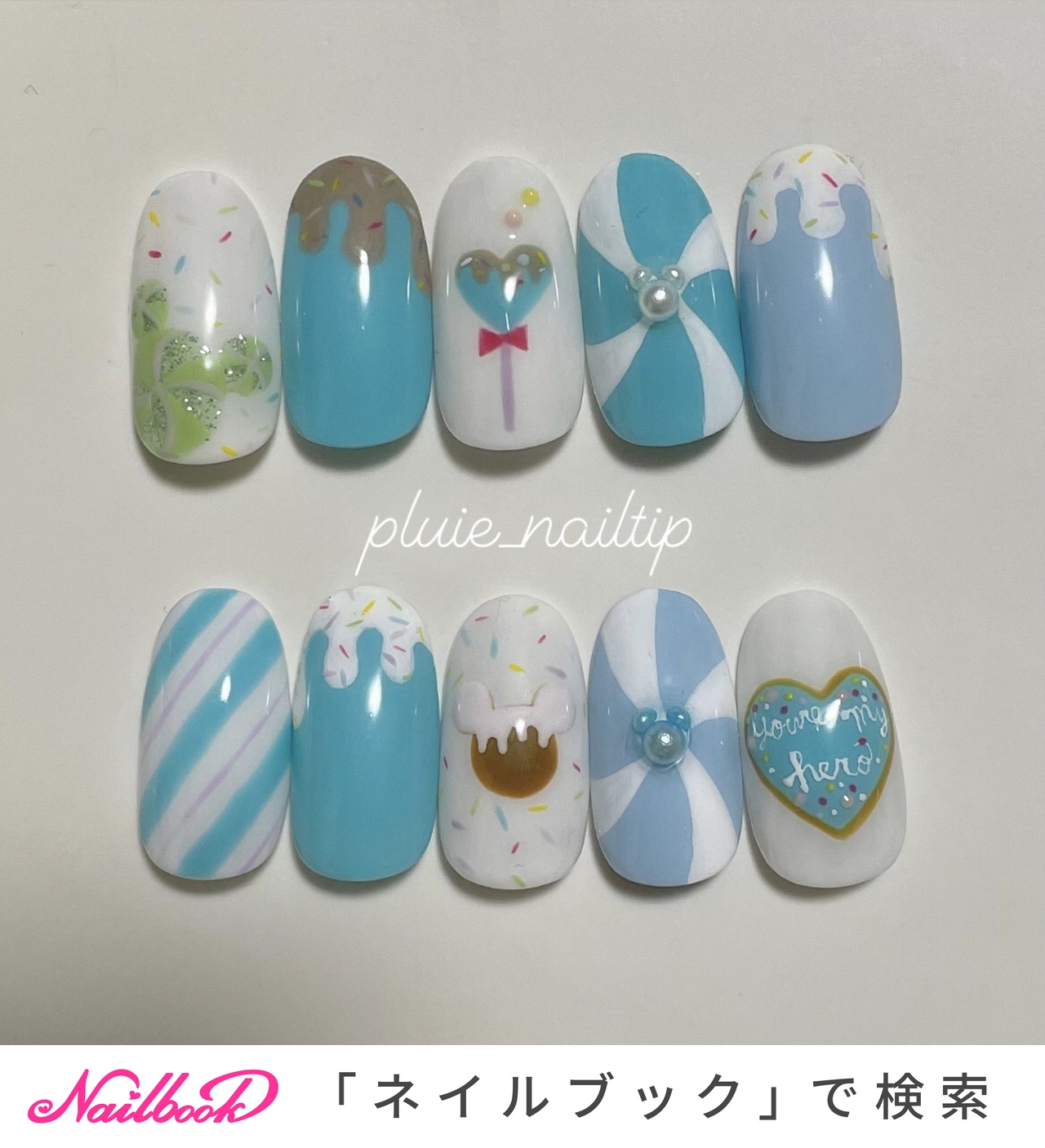 現品)ジェルネイルチップ ディズニー 成人式 夏 ブライダル 〈現品