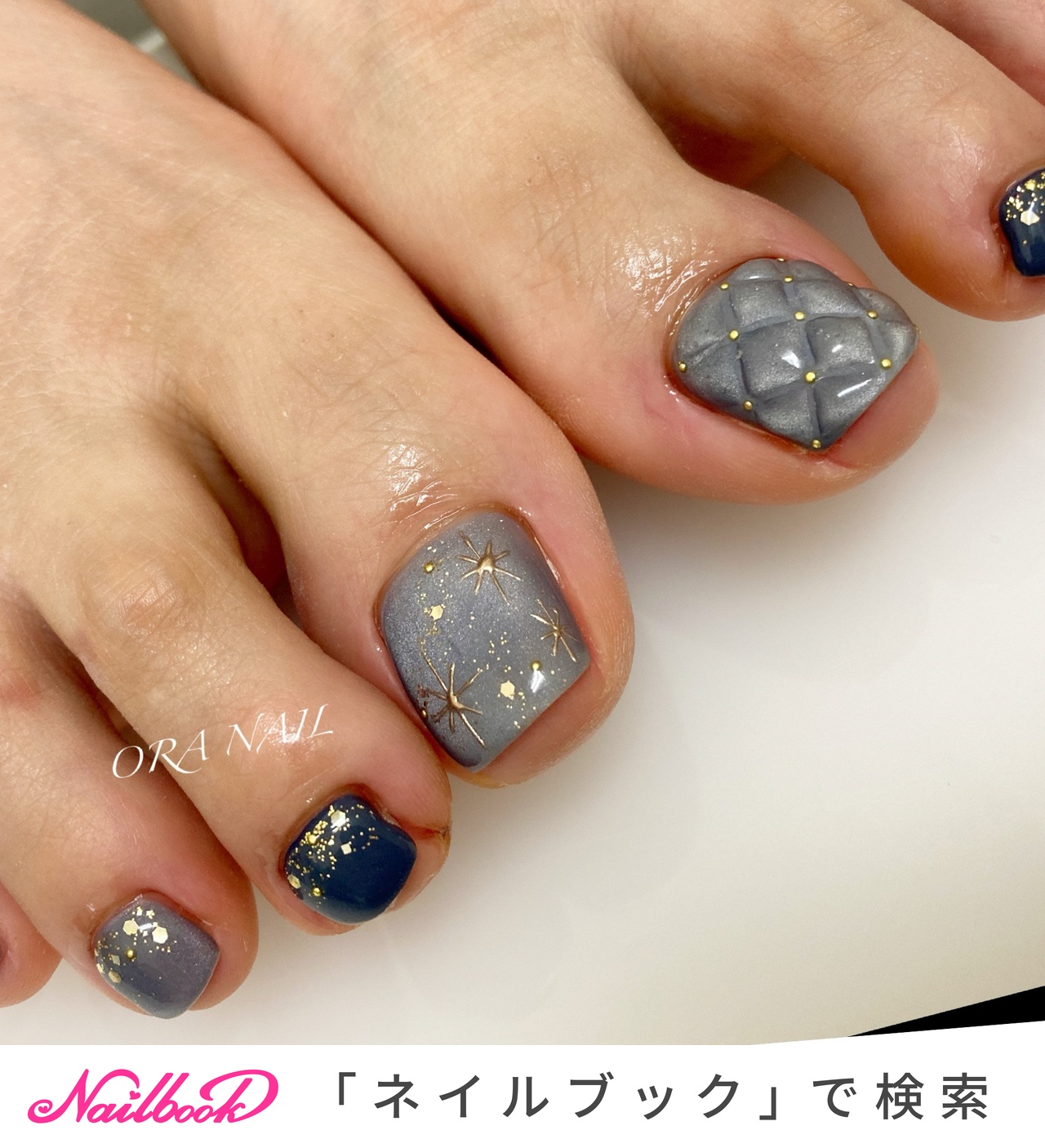 人気順｜キルティング/#ブルーグレーのネイルデザイン｜ネイルブック