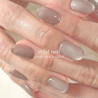 マグネット/グレー/#enoi⁣のネイルデザイン｜ネイルブック