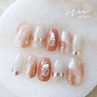 成人式/オレンジ/ネイルチップのネイルデザイン｜ネイルブック