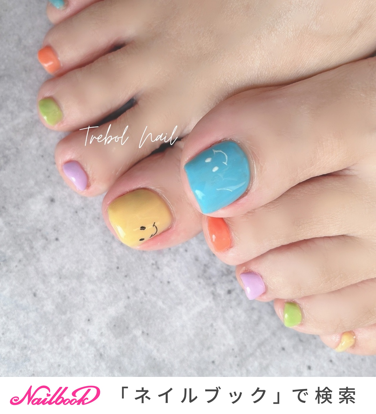 人気順｜フット/ニコちゃんネイルのネイルデザイン｜ネイルブック