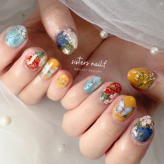 人気順｜和柄ネイル(和柄)/#バタフライネイルのネイルデザイン｜ネイル