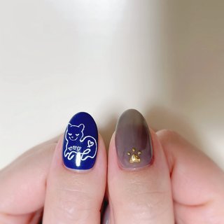 リイシューねこちゃん BEIGE 引き起こさ AND BLUE JUNK
