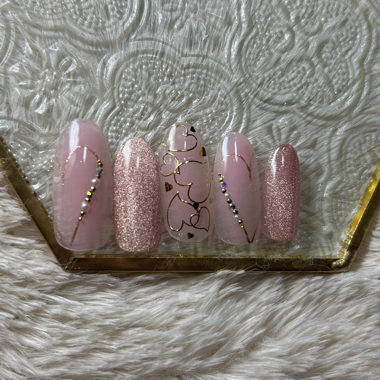 バレンタイン/ハンド/ハート/ピンク/ネイルチップ - naturalbeautyの