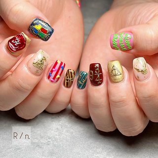 ネイルチップ シーリング スタンプ ニュアンス ホロ ゴールド クリア