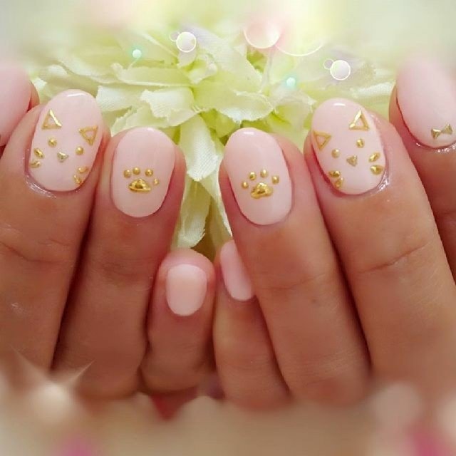 オールシーズン 女子会 ハンド アニマル柄 ピンク M S Nailのネイルデザイン No ネイルブック