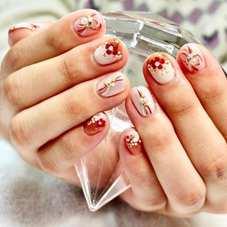 振袖こだわりネイルチップm様 振袖こだわりネイルチップm様